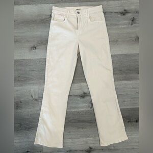 NWT L’AGENCE Tati High Rise Cropped Micro Boot Jean Size 25 in French Vanilla